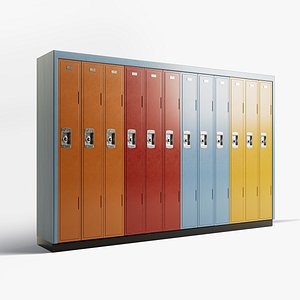 3D model School Locker Bank