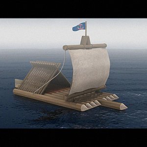 3d raft wood