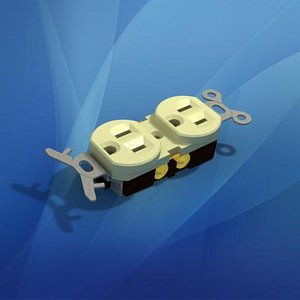duplex electrical outlet 3d model