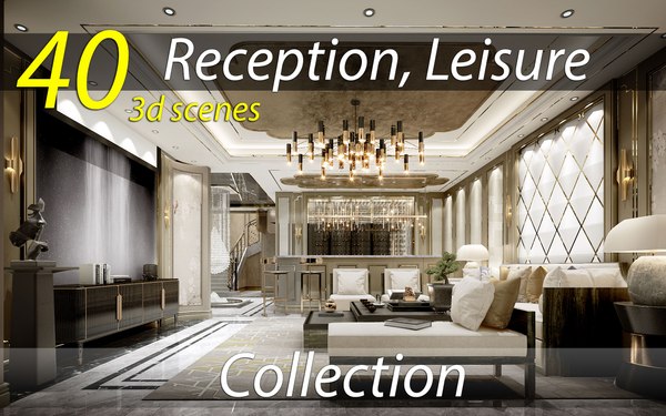 3D Collection Reception Lobby Leisure scenes 3d model