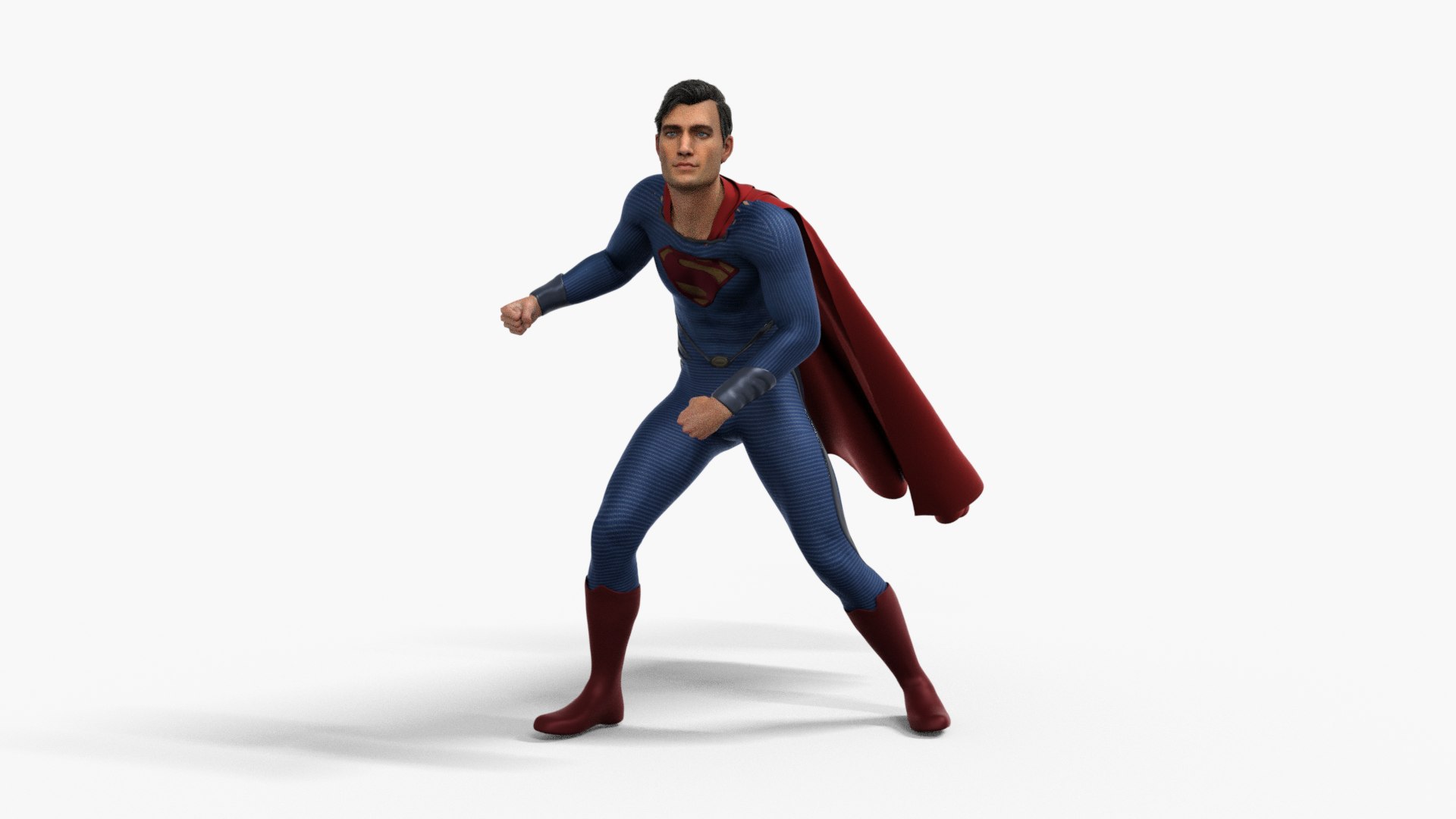 Superman Rigged Animated Low-poly 3D Model - TurboSquid 2343616