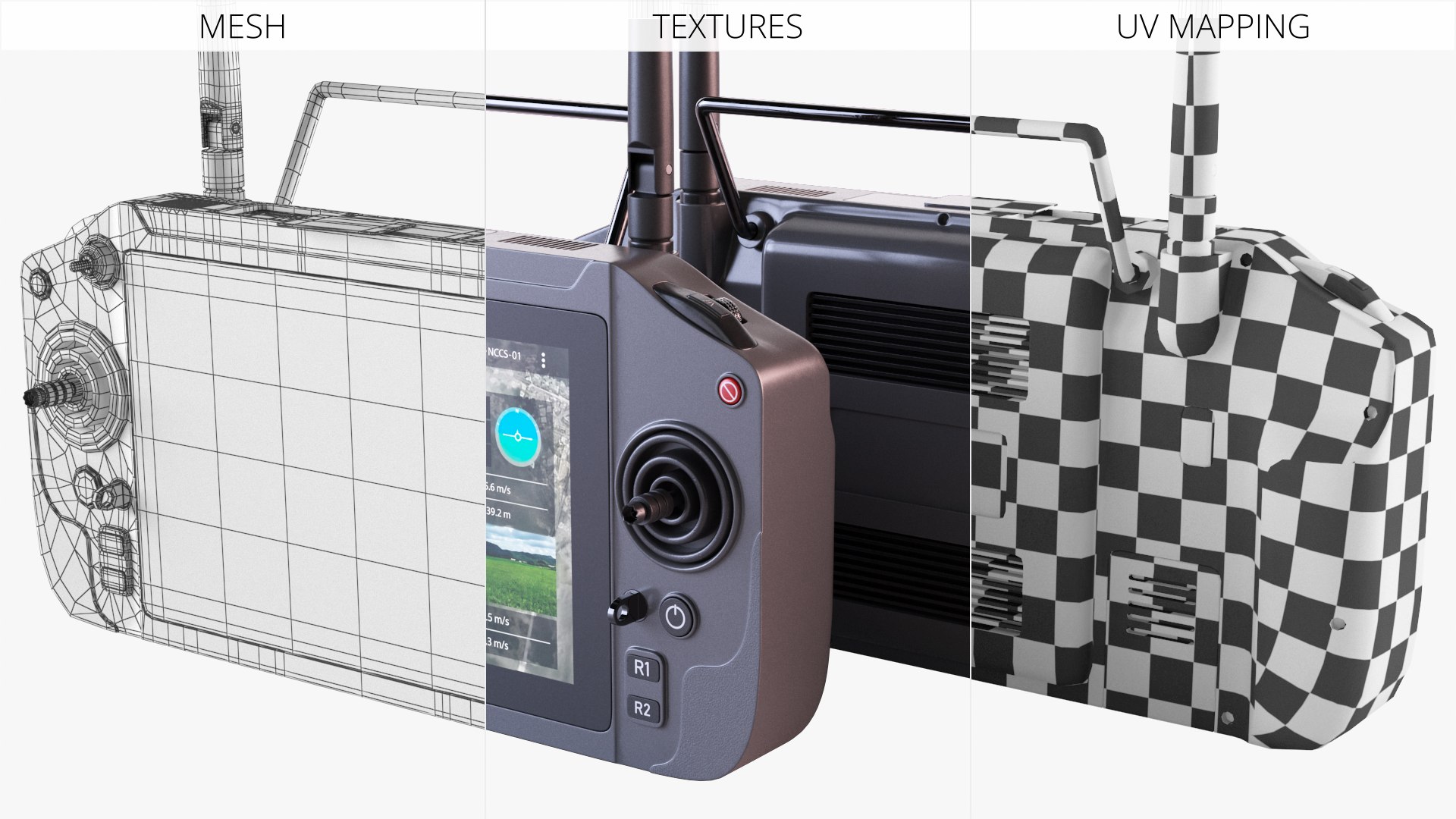 Portable Drone Remote Controller 3D model https://p.turbosquid.com/ts-thumb/d6/4rqZAG/jw/portable_drone_remote_controller_009/jpg/1782800142/1920x1080/fit_q87/a99350b6f4482861a27c75c617d2dd87d0c63855/portable_drone_remote_controller_009.jpg