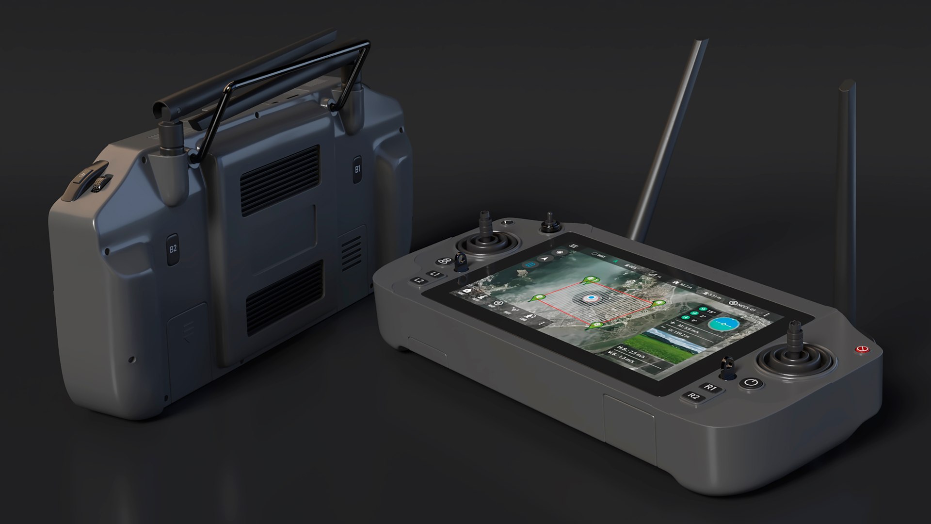 Portable Drone Remote Controller 3D model https://p.turbosquid.com/ts-thumb/d6/4rqZAG/tw/portable_drone_remote_controller_003/jpg/1782800126/1920x1080/fit_q87/ab658bdfddf2907924b1e28840b594fa37e5b784/portable_drone_remote_controller_003.jpg
