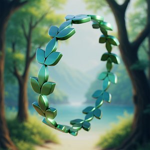 Verdant Laurel Ring Nature-Inspired Jewelry 89 3D model