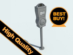 parking meter 3d 3ds
