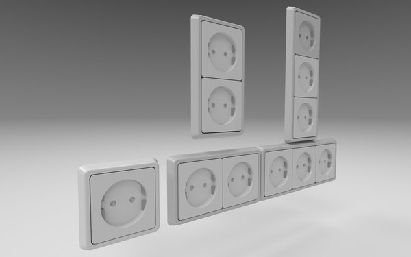 Electrical sockets pack 3D model - TurboSquid 1737927