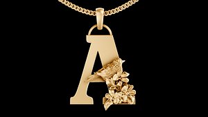 Letter A pendant
