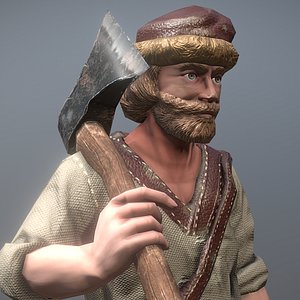 peasant villager man 3D model