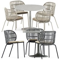 Kodo dining chairs and Fiore Outdoor table