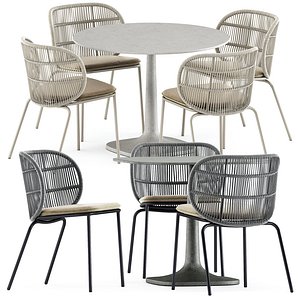 Kodo dining chairs and Fiore Outdoor table