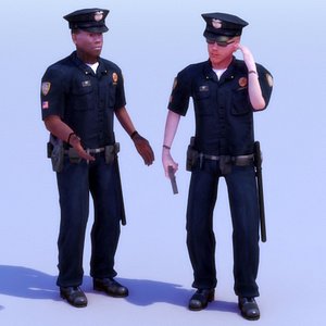 3d model policeman rigged