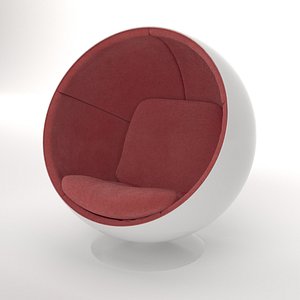 Classic Ball Seat on Stand 3D