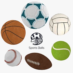 Sports Balls Collection 3D model