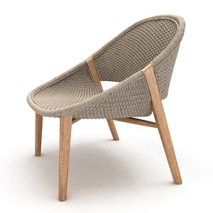 3D model elio armchair handwoven woven