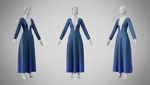 Dress 35 Single Blue