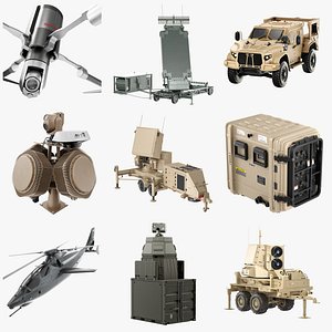 Military Vehicles, Drones, and Air Defense Systems Collection