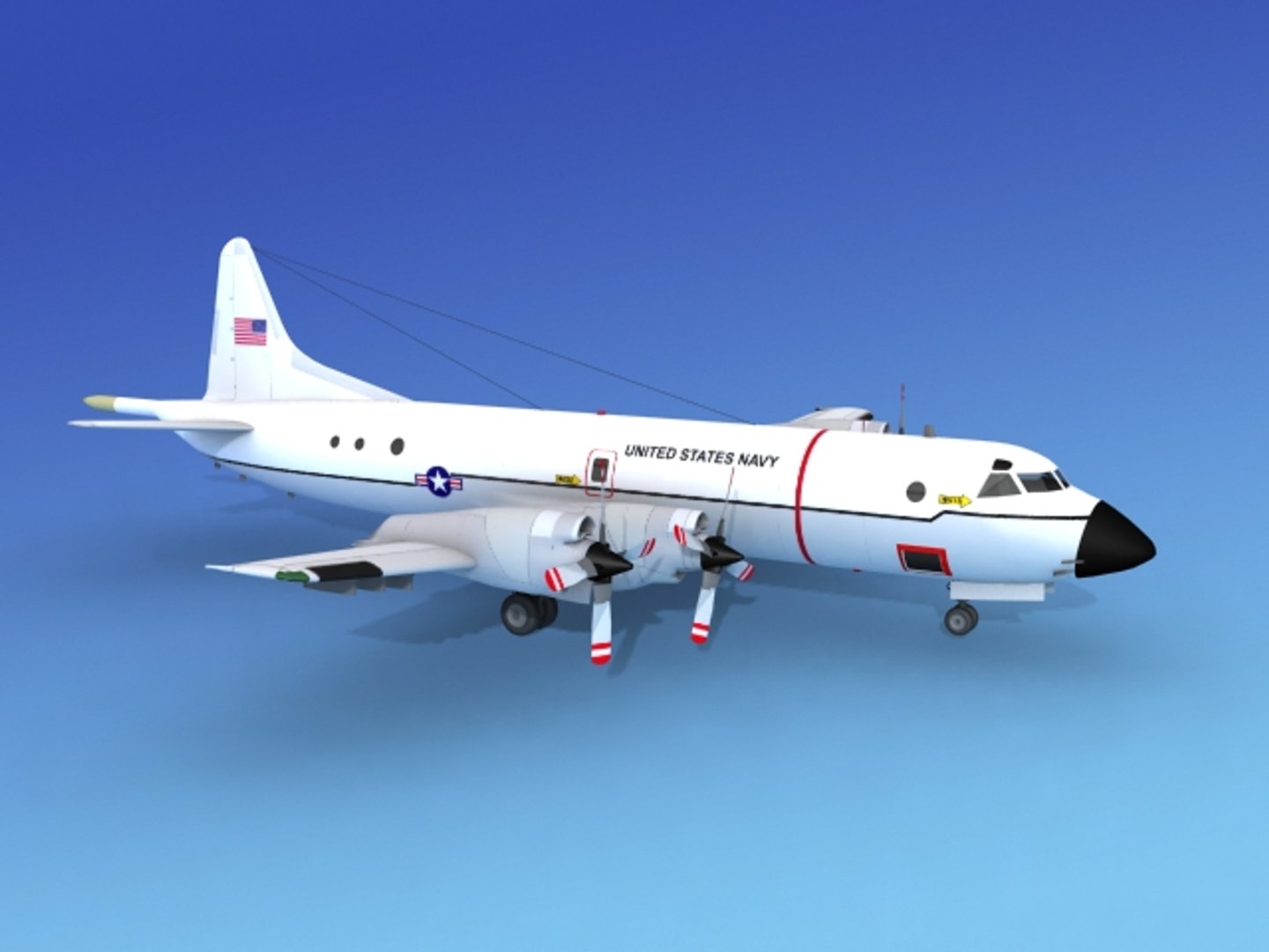 Orion Lockheed P-3 Navy 3d Model