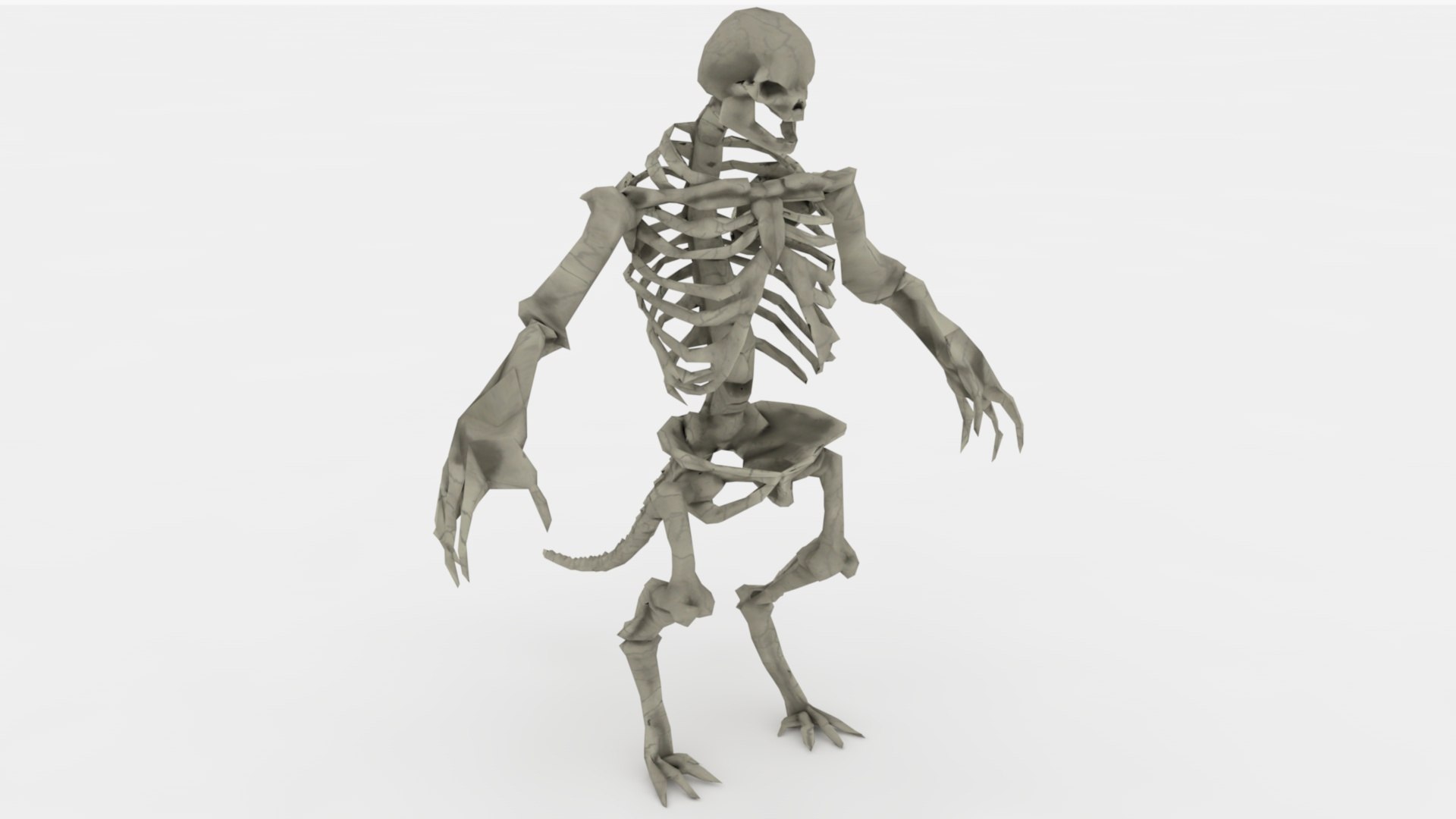 Skeleton Monster Rigged And Animated Model - TurboSquid 2335042