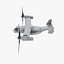 Military Tiltrotor Aircraft MV-22 Osprey Rigged