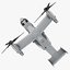 Military Tiltrotor Aircraft MV-22 Osprey Rigged