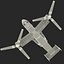 Military Tiltrotor Aircraft MV-22 Osprey Rigged