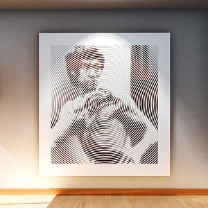 3D Spiral Wall Art - Bruce Lee
