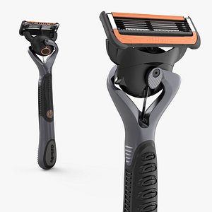 Gillette Fusion 5 Manual Razor Black 3D model