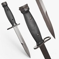 M7 Bayonet Knife with Muzzle Ring and Crossguard Black
