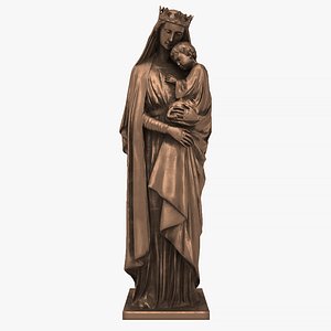 Virgin Mary And Baby Jesus Bronze model