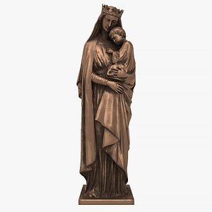 Virgin Mary And Baby Jesus Bronze