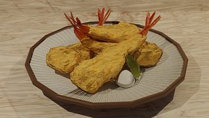 3D tempura lowpoly ready to use for game