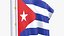 Cuba Flag Stand Pole Animated Loop