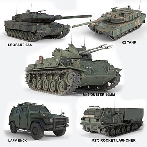 5 Military Vehicles Collection v3