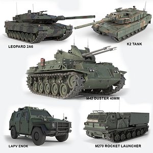 5 Military Vehicles Collection v3