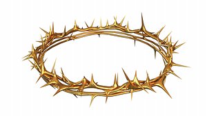 Gold Crown of Thorns PBR model