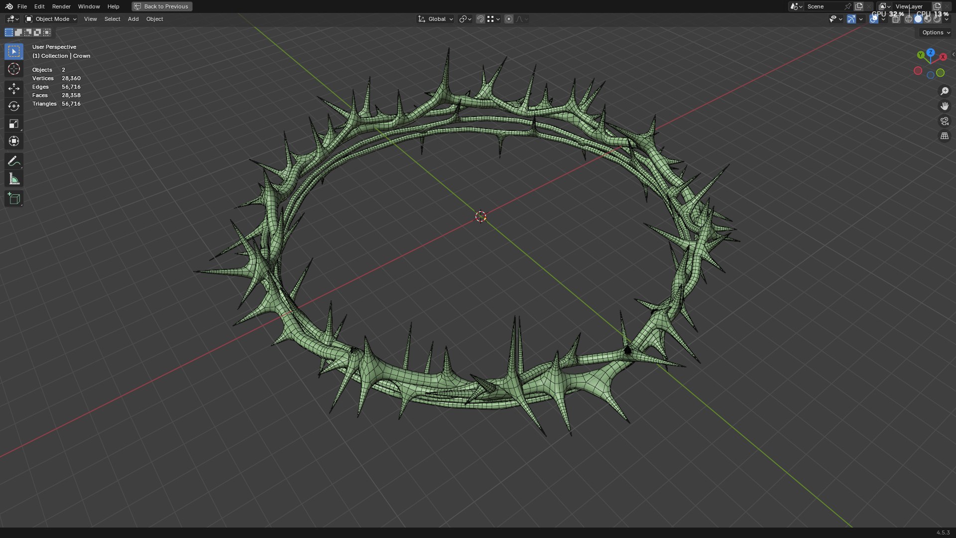Gold Crown of Thorns PBR model https://p.turbosquid.com/ts-thumb/d7/GWMXw4/dx/screenshot20251008182428/png/1759928544/1920x1080/fit_q87/f819c450c18855bafe3d5cf08fbbea2f1c9bb815/screenshot20251008182428.jpg