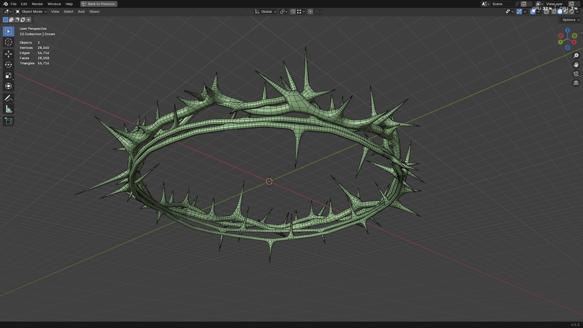 Gold Crown of Thorns PBR model https://p.turbosquid.com/ts-thumb/d7/GWMXw4/uT/screenshot20251008182450/png/1759928523/1920x1080/fit_q87/3080618d9a0072bcca9a50c19df9e88db6454599/screenshot20251008182450.jpg