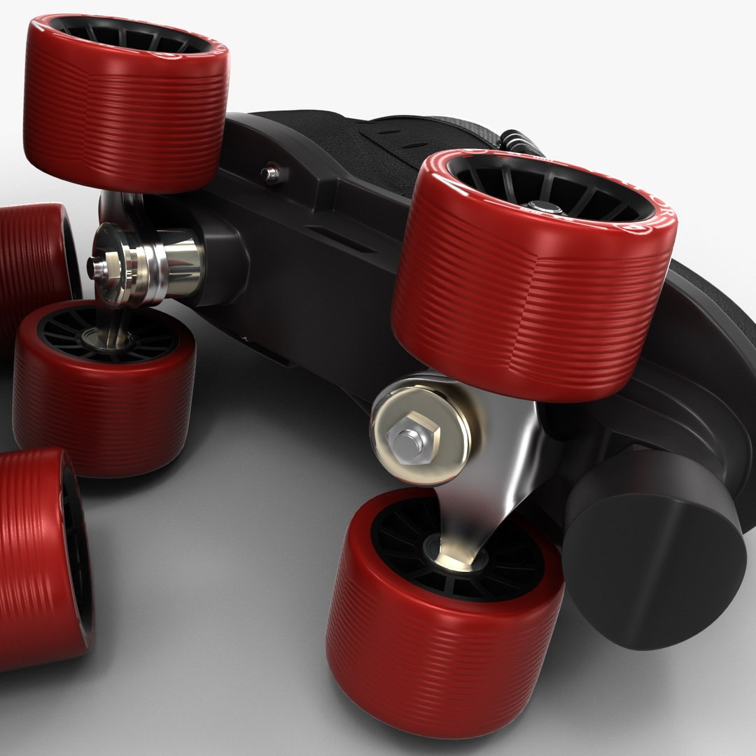 3ds Max Quad Roller Skates Black