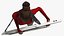 Dark Skin Woman with Roland AX Edge Keytar Rigged for Modo