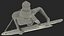 Dark Skin Woman with Roland AX Edge Keytar Rigged for Modo
