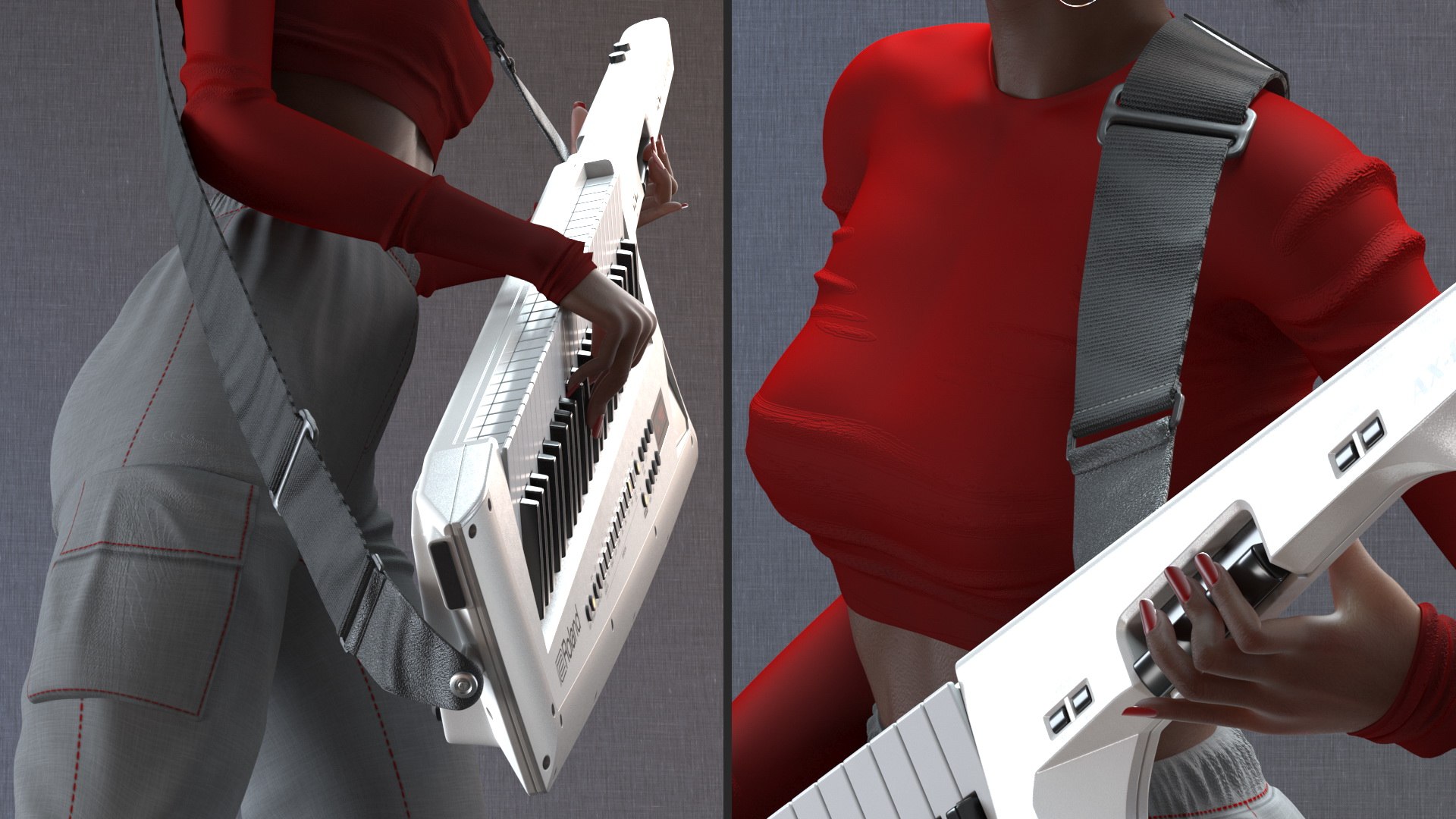 Dark Skin Woman with Roland AX Edge Keytar Rigged for Modo 3D https://p.turbosquid.com/ts-thumb/d7/GsU1VK/Hz/darkskinwomanwithrolandaxedgekeytarriggedc4dmodel013/jpg/1630988754/1920x1080/fit_q87/87ec3c27eb400d4c03e67255fe5563885e7f0dc4/darkskinwomanwithrolandaxedgekeytarriggedc4dmodel013.jpg