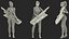 Dark Skin Woman with Roland AX Edge Keytar Rigged for Modo