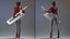 Dark Skin Woman with Roland AX Edge Keytar Rigged for Modo