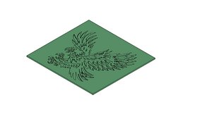 Eagle Wall Art Mold 3D Model for Casting