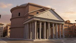 Ancient Roman Pantheon High Detail PBR Texture 3D Model 3D model