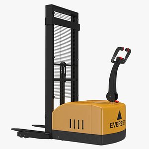 Electric Walkie Stacker Yellow 3D Model