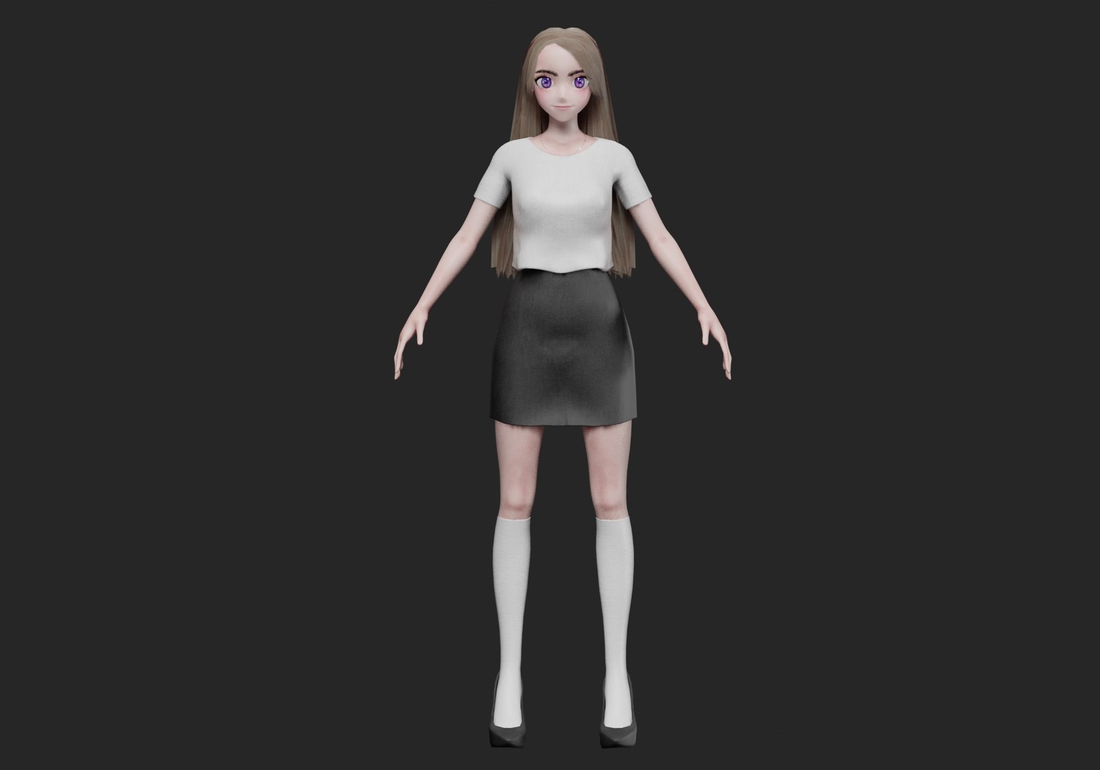 Basic Anime Girl V29361 3D Model - TurboSquid 2272494