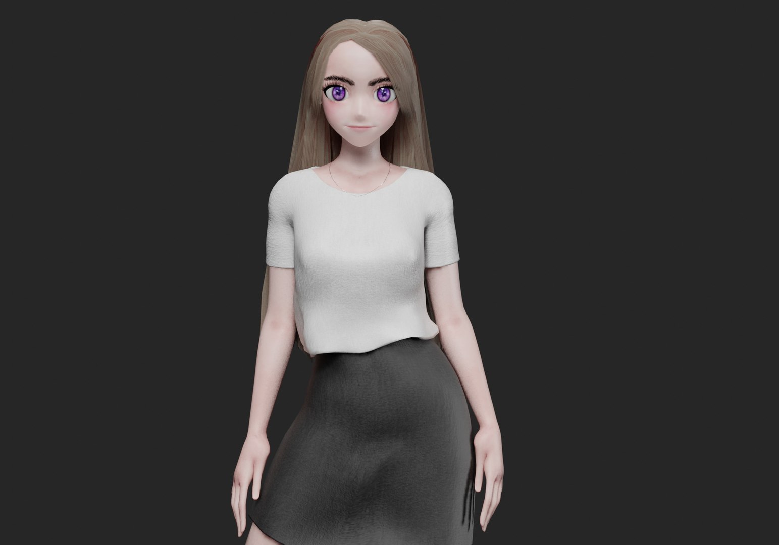 Basic Anime Girl V29361 3D Model - TurboSquid 2272494