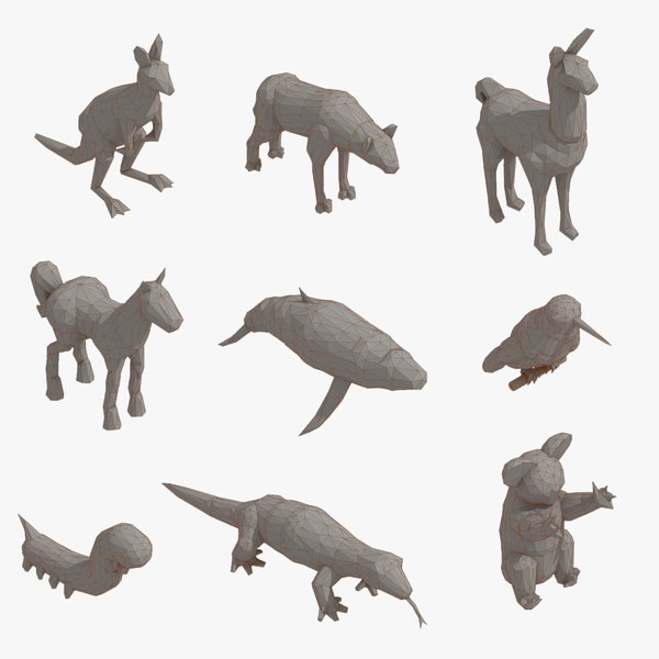 3D model Low Poly Art Animals Isometric Icon Pack 07 - TurboSquid 1759745