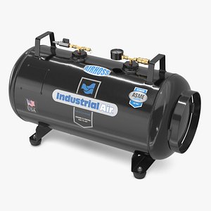 3D Industrial Air Portable Air Reserve Tank Black